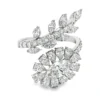 Floral Leaf Bypass Ring