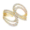 Diamond Bypass Swirl Ring