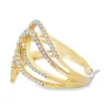 Diamond Bypass Swirl Ring