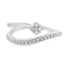 Floral Curved Diamond Ring