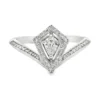 Geometric Diamond Halo Ring