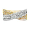 Crossover Diamond Band Ring