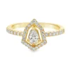 Pear Diamond Halo Ring