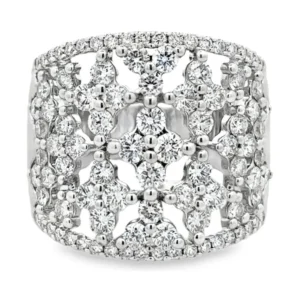 Diamond Openwork Band Ring