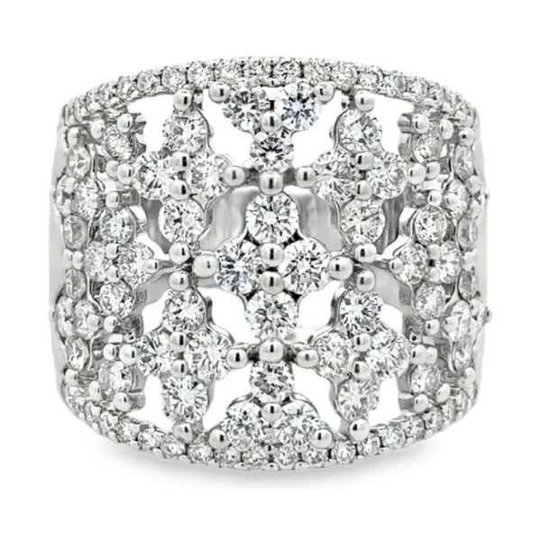 Diamond Openwork Band Ring