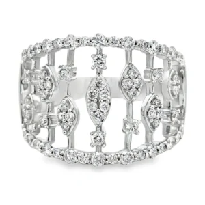 Diamond Openwork Band Ring