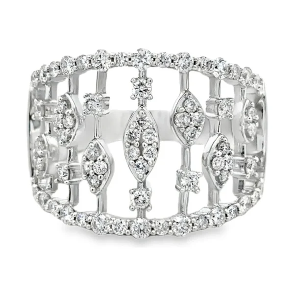 Diamond Openwork Band Ring