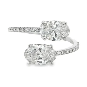 Oval Bypass Diamond Ring