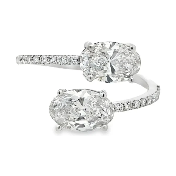 Oval Bypass Diamond Ring