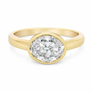 Oval Bezel Diamond Ring
