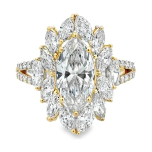 Marquise Diamond Halo Ring