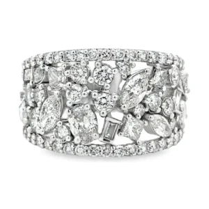 Cluster Diamond Band Ring