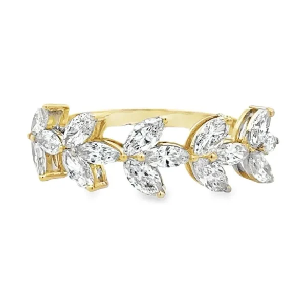 Marquise Leaf Diamond Ring