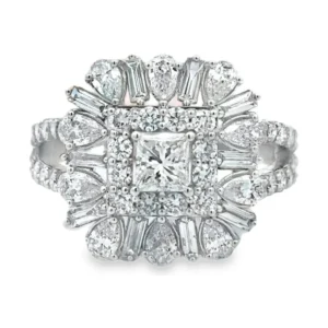 Cluster Diamond Halo Ring