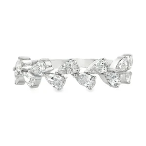 Pear Diamond Cluster Ring