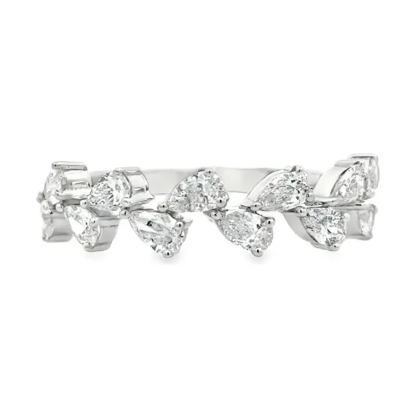 Pear Diamond Cluster Ring