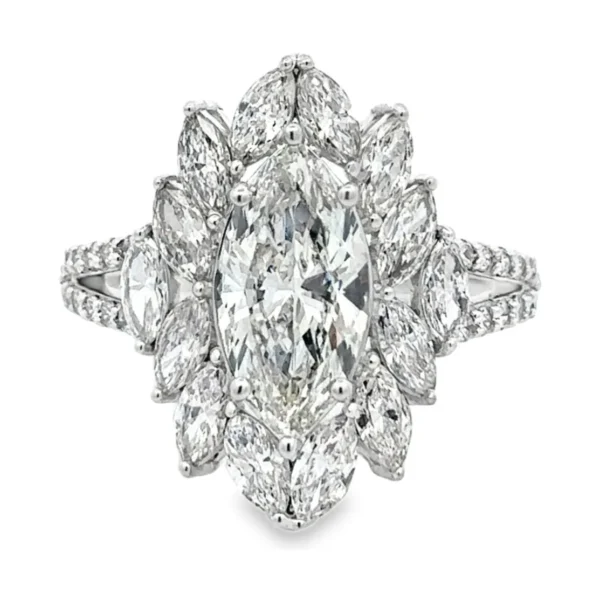 Marquise Cluster Diamond Ring