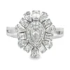 Pear Diamond Halo Ring
