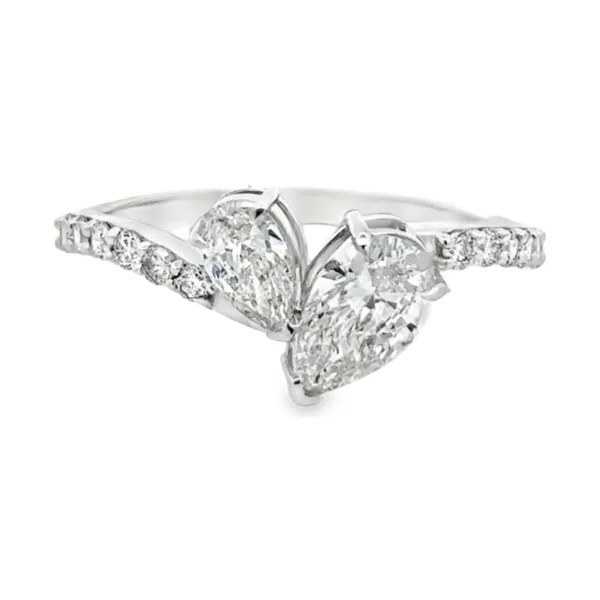 Pear Diamond Bypass Ring