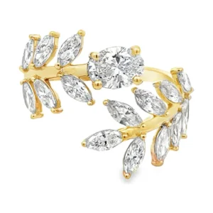 Marquise Leaf Diamond Ring