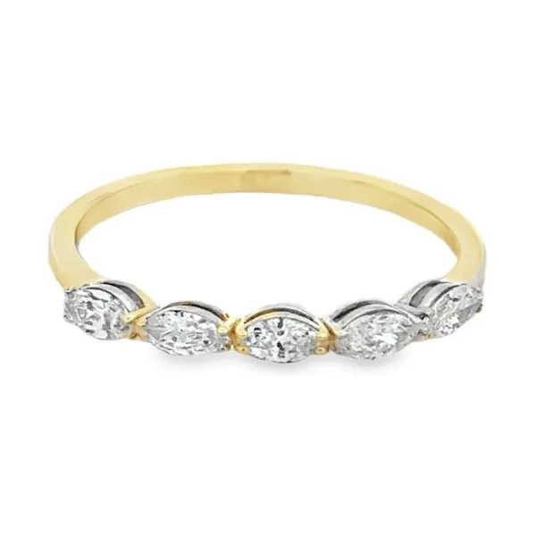 Marquise Diamond Band Ring