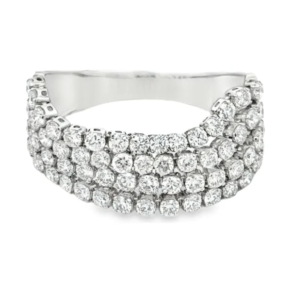 Four Row Diamond Ring