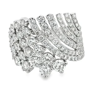 Cluster Diamond Band Ring