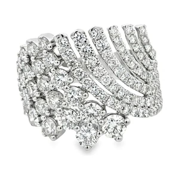 Cluster Diamond Band Ring
