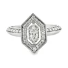 Marquise Geometric Halo Ring