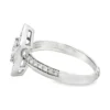Marquise Geometric Halo Ring
