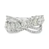 Pear Diamond Crossover Ring