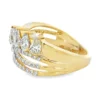 Pear Diamond Crossover Ring
