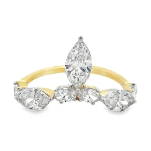 Marquise Diamond Crown Ring