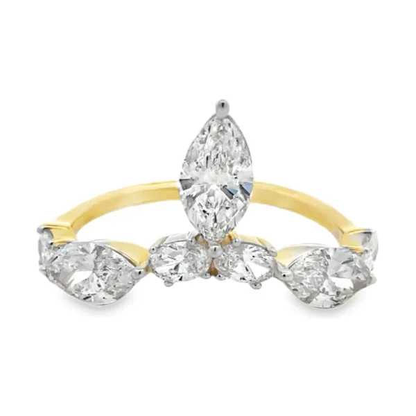 Marquise Diamond Crown Ring
