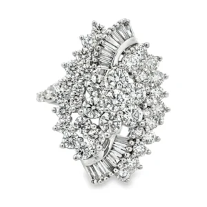 Cluster Diamond Cocktail Ring