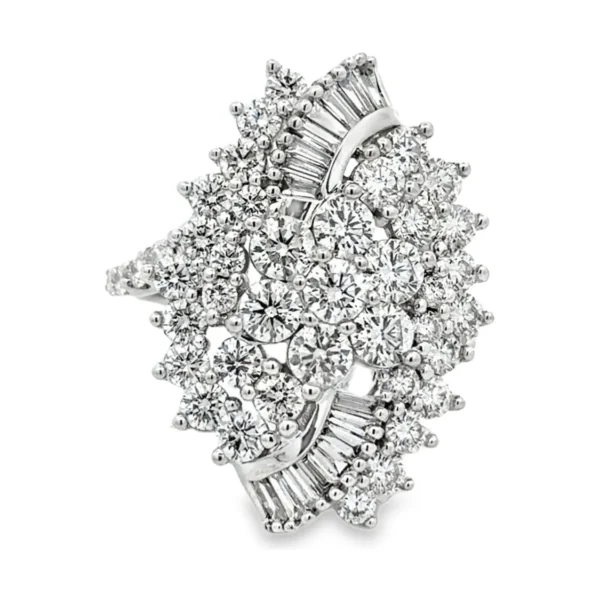 Cluster Diamond Cocktail Ring