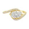 Oval Diamond Bypass Ring