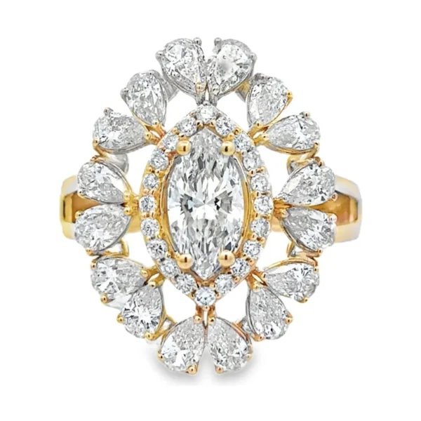 Marquise Cluster Diamond Ring