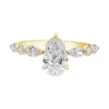 Pear Diamond Solitaire Ring