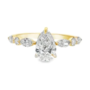 Pear Diamond Solitaire Ring