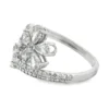 Floral Pear Diamond Ring
