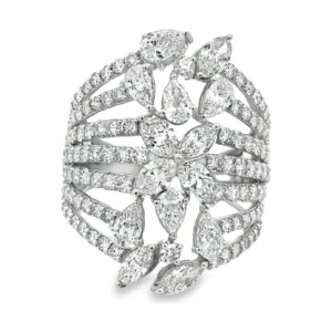 Multi Strand Floral Ring