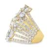 Floral Diamond Wide Ring