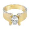 Oval Diamond Band Ring