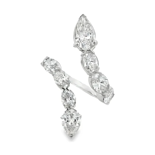 Bypass Diamond Wrap Ring