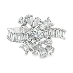 Cluster Diamond Cocktail Ring