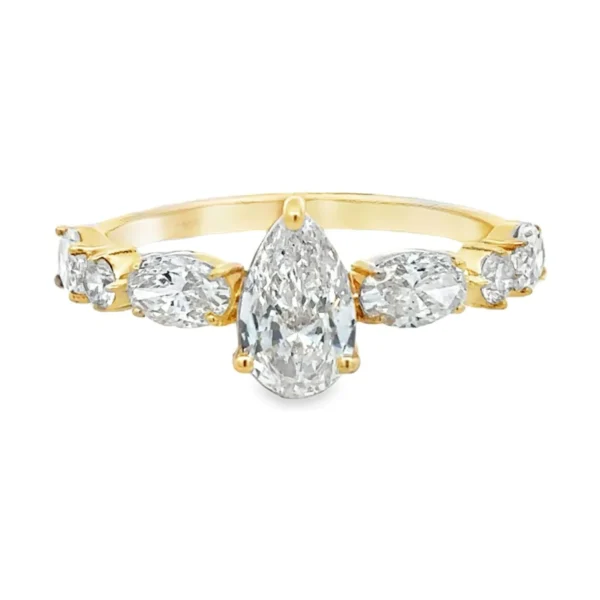 Pear Cut Diamond Ring