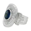 Oval Sapphire Halo Ring