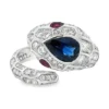 Sapphire Snake Motif Ring