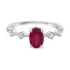 Oval Gemstone Accent Ring